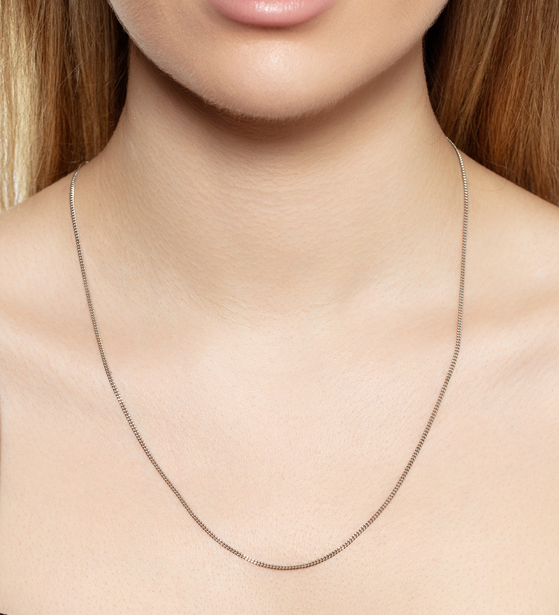 Серебряная цепь «Панцирь» с алмазной огранкой