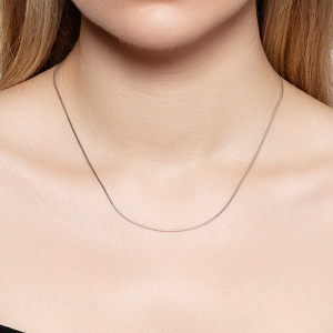 Серебряная цепь «Снейк» с алмазной огранкой