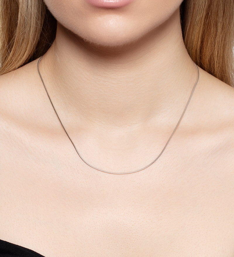 Серебряная цепь «Снейк» с алмазной огранкой