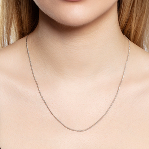 Серебряная цепь «Ромб двойной» с алмазной огранкой