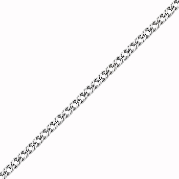 Серебряная цепь «Ромб двойной» с алмазной огранкой