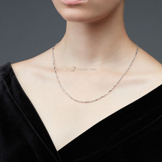 Серебряная цепь «Сингапур» с алмазной огранкой