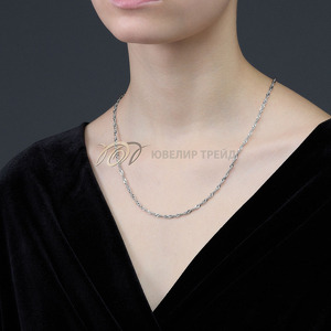 Серебряная цепь «Сингапур» с алмазной огранкой