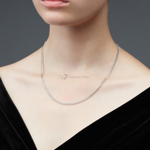 Серебряная цепь «Ромб тройной» с алмазной огранкой