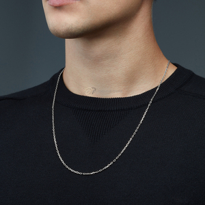 Серебряная цепь «Якорь» с алмазной огранкой