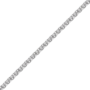 Серебряная цепь «Бисмарк» с алмазной огранкой