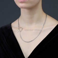 Серебряная цепь «Бисмарк» с алмазной огранкой