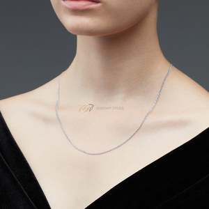 Серебряная цепь «Нонна» с алмазной огранкой