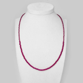 Рубин 092 бусы "голубиная кровь" шар грань 3мм, 2м