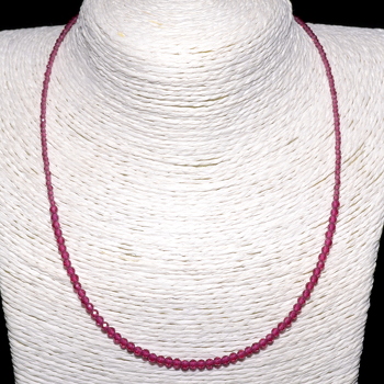 Рубин 092 бусы "голубиная кровь" шар грань 3мм, 2м