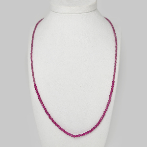 Рубин 093 бусы "голубиная кровь" шар грань 3мм, 2м