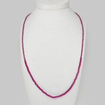 Рубин 093 бусы "голубиная кровь" шар грань 3мм, 2м