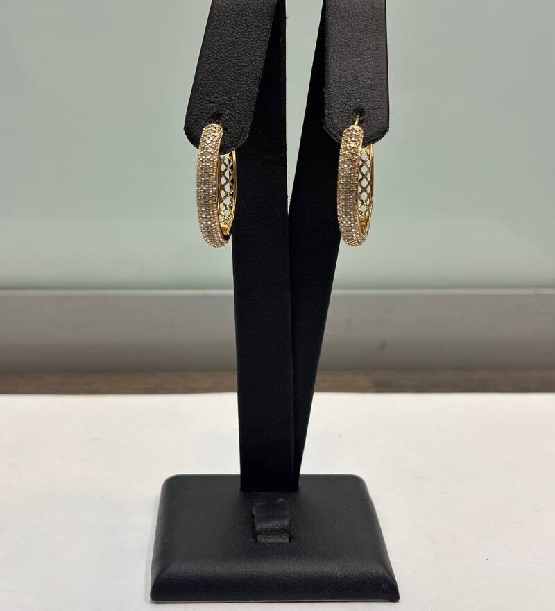 Серьги из ювелирного сплава в золочении