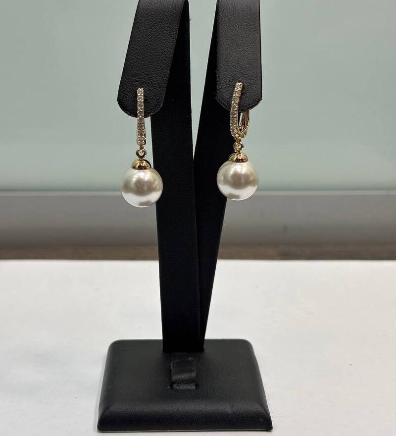 Серьги из ювелирного сплава в золочении