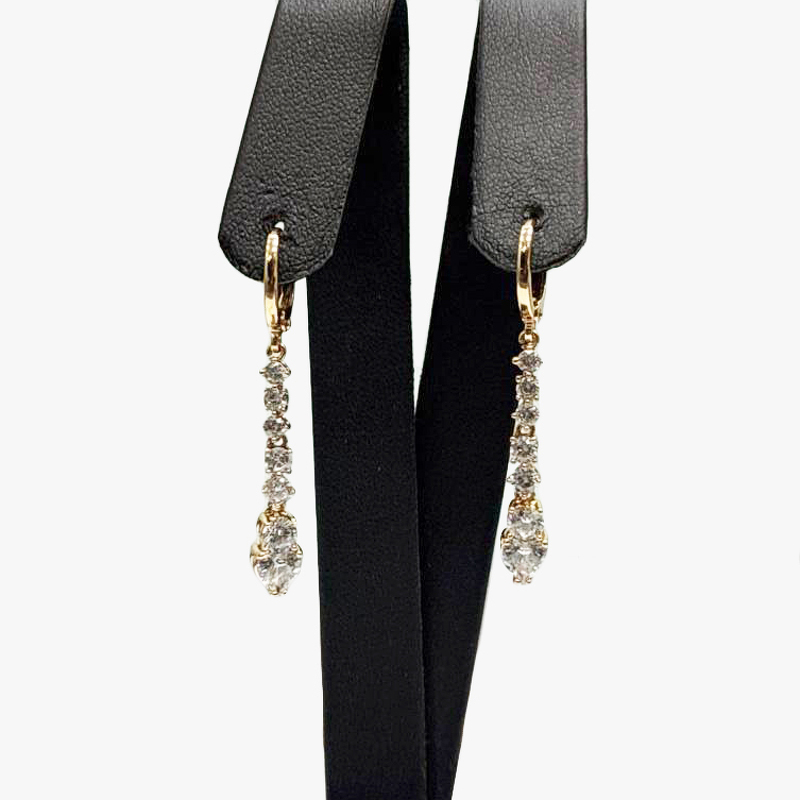 Серьги из ювелирного сплава в золочении