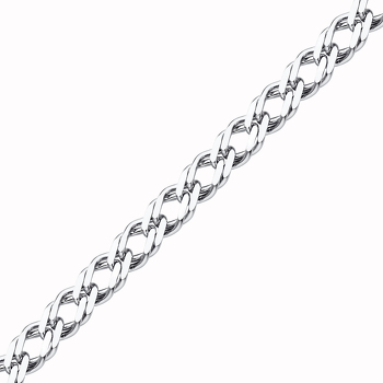 Серебряный браслет «Ромб двойной» с алмазной огранкой