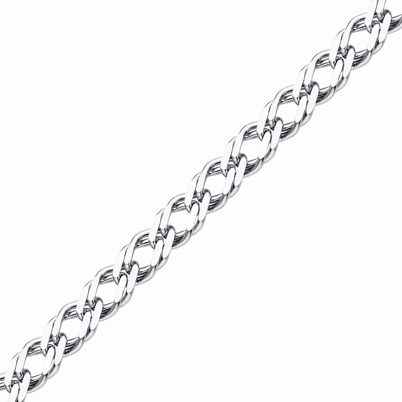 Серебряный браслет «Ромб двойной» с алмазной огранкой