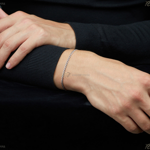 Серебряный браслет «Нонна» с алмазной огранкой