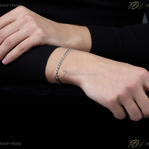 Серебряный браслет «Нонна» с алмазной огранкой