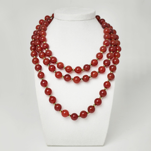 Сердолик 220 бусы сердолик-карнеол шар 10 мм Памир