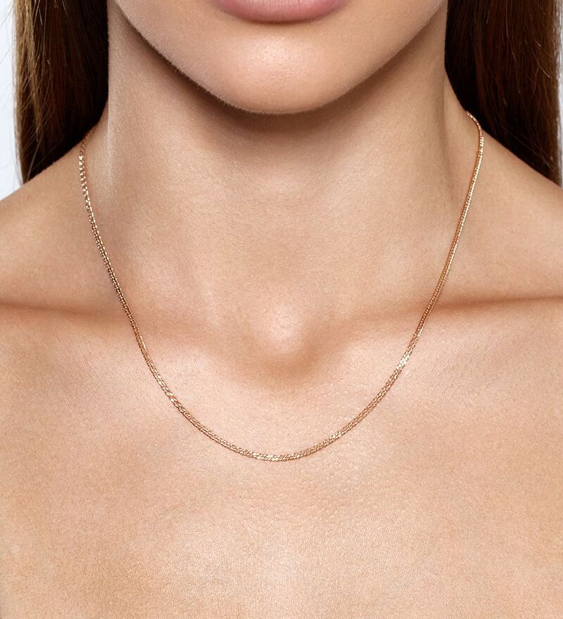 Серебряная цепь «Ромб двойной» с алмазной огранкой