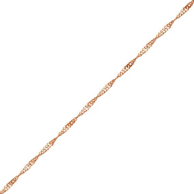 Серебряная цепь «Сингапур» с алмазной огранкой