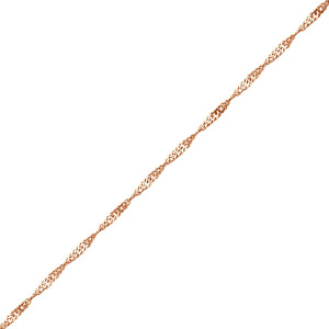 Серебряная цепь «Сингапур» с алмазной огранкой