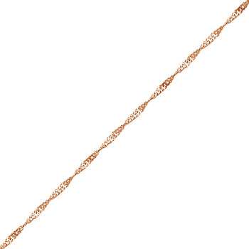 Серебряная цепь «Сингапур» с алмазной огранкой