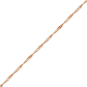 Серебряная цепь «Сингапур» с алмазной огранкой