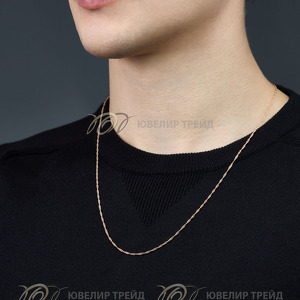 Серебряная цепь «Сингапур» с алмазной огранкой