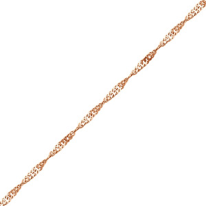 Серебряная цепь «Сингапур» с алмазной огранкой