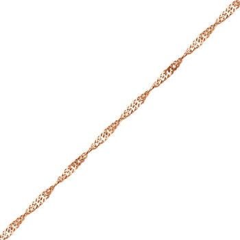 Серебряная цепь «Сингапур» с алмазной огранкой