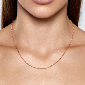 Серебряная цепь «Сингапур» с алмазной огранкой