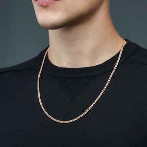 Серебряная цепь «Ромб тройной» с алмазной огранкой