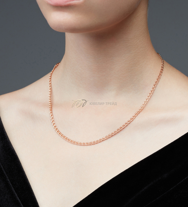 Серебряная цепь «Гарибальди» с алмазной огранкой