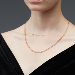 Серебряная цепь «Гарибальди» с алмазной огранкой