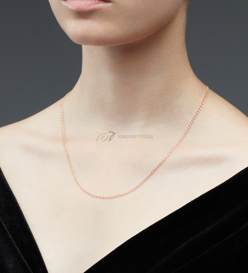 Серебряная цепь «Сердечко» с алмазной огранкой