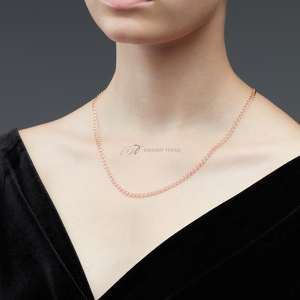 Серебряная цепь «Сердечко» с алмазной огранкой