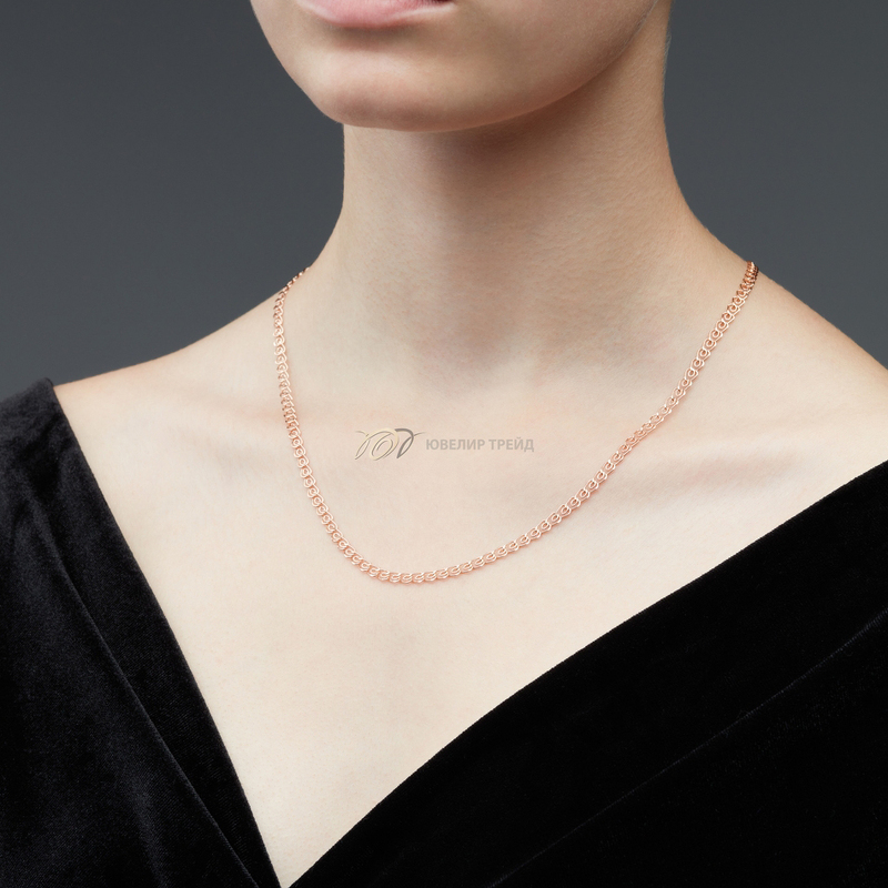 Серебряная цепь «Сердечко» с алмазной огранкой