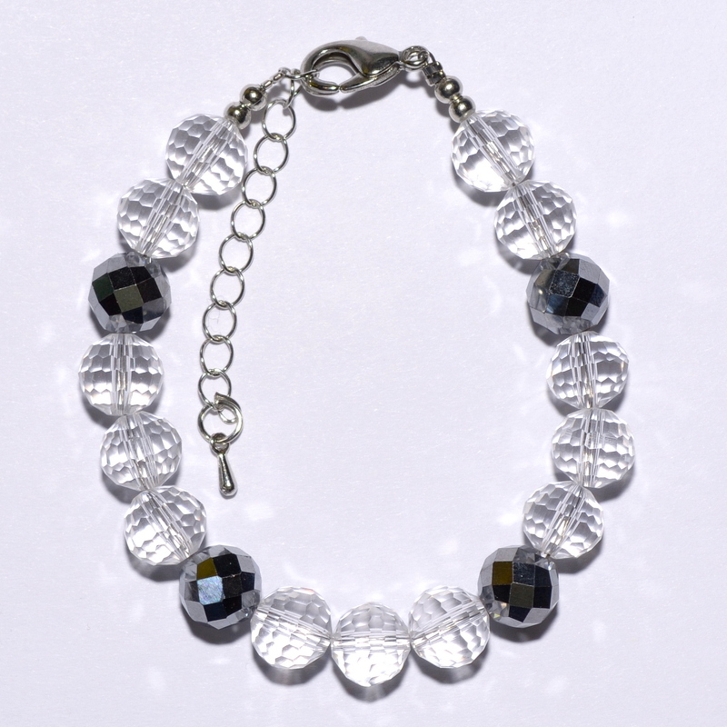 Терагерц 018 браслет шар грань10мм выр.Япония, гор