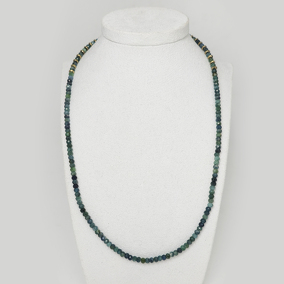 Турмалин 230 бусы параиба-индиголит диск грань4х3м