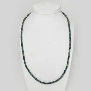 Турмалин 230 бусы параиба-индиголит диск грань4х3м