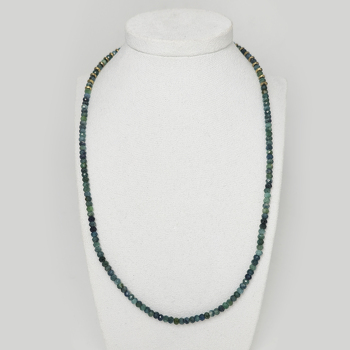 Турмалин 230 бусы параиба-индиголит диск грань4х3м