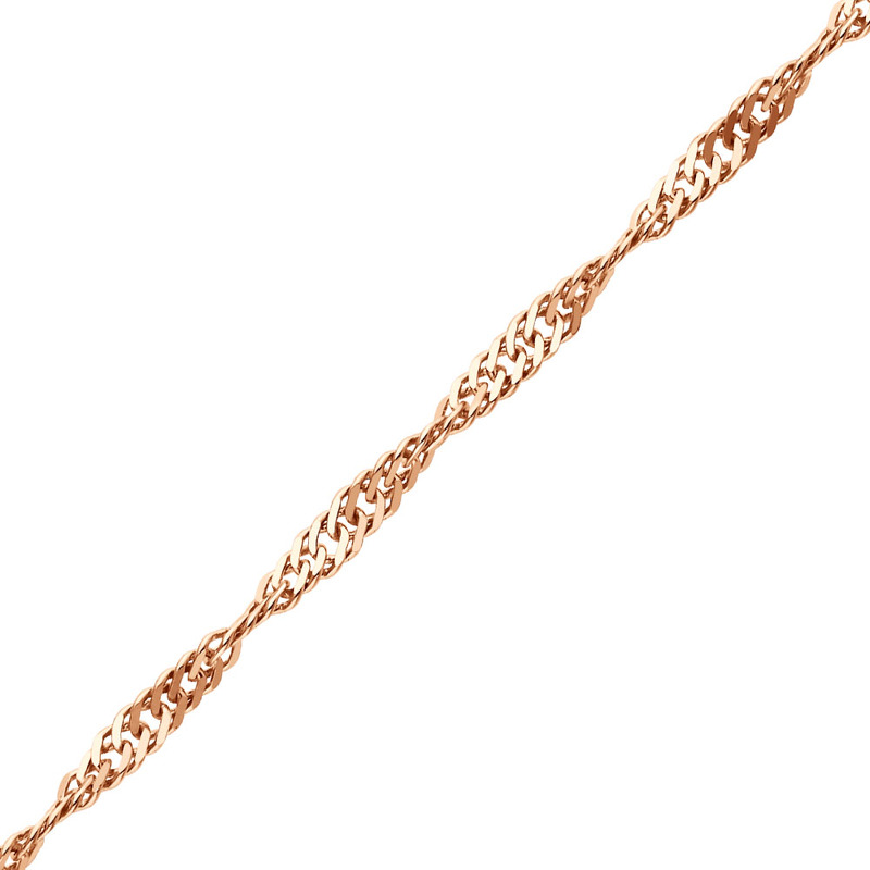 Серебряный браслет «Сингапур» с алмазной огранкой