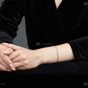 Серебряный браслет «Гарибальди» с алмазной огранкой