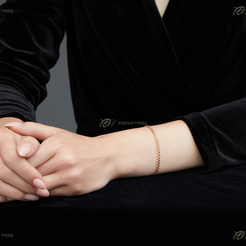 Серебряный браслет «Нонна» с алмазной огранкой