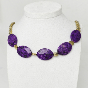 Чароит 104 бусы овал грань 25х18мм из прир.фракции