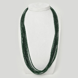 Шпинель 129 бусы изумрудная 9 рядов шар грань 2мм,