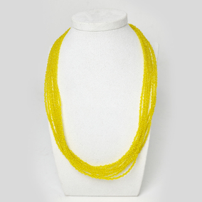 Шпинель 137 бусы цвет золотистый топаз 9 рядов шар