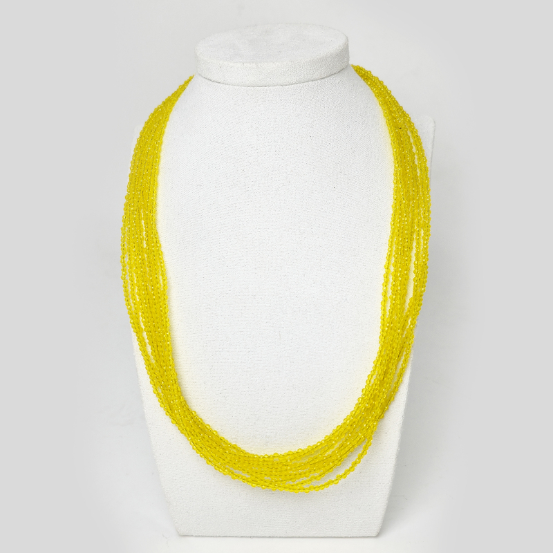 Шпинель 137 бусы цвет золотистый топаз 9 рядов шар